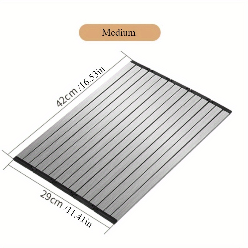 1pc foldable 304 stainless steel cutting board with drain rack   anti mold anti slip double sided for food prep defrosting ideal for kitchen use   holiday   foldable design   cutting board details 1