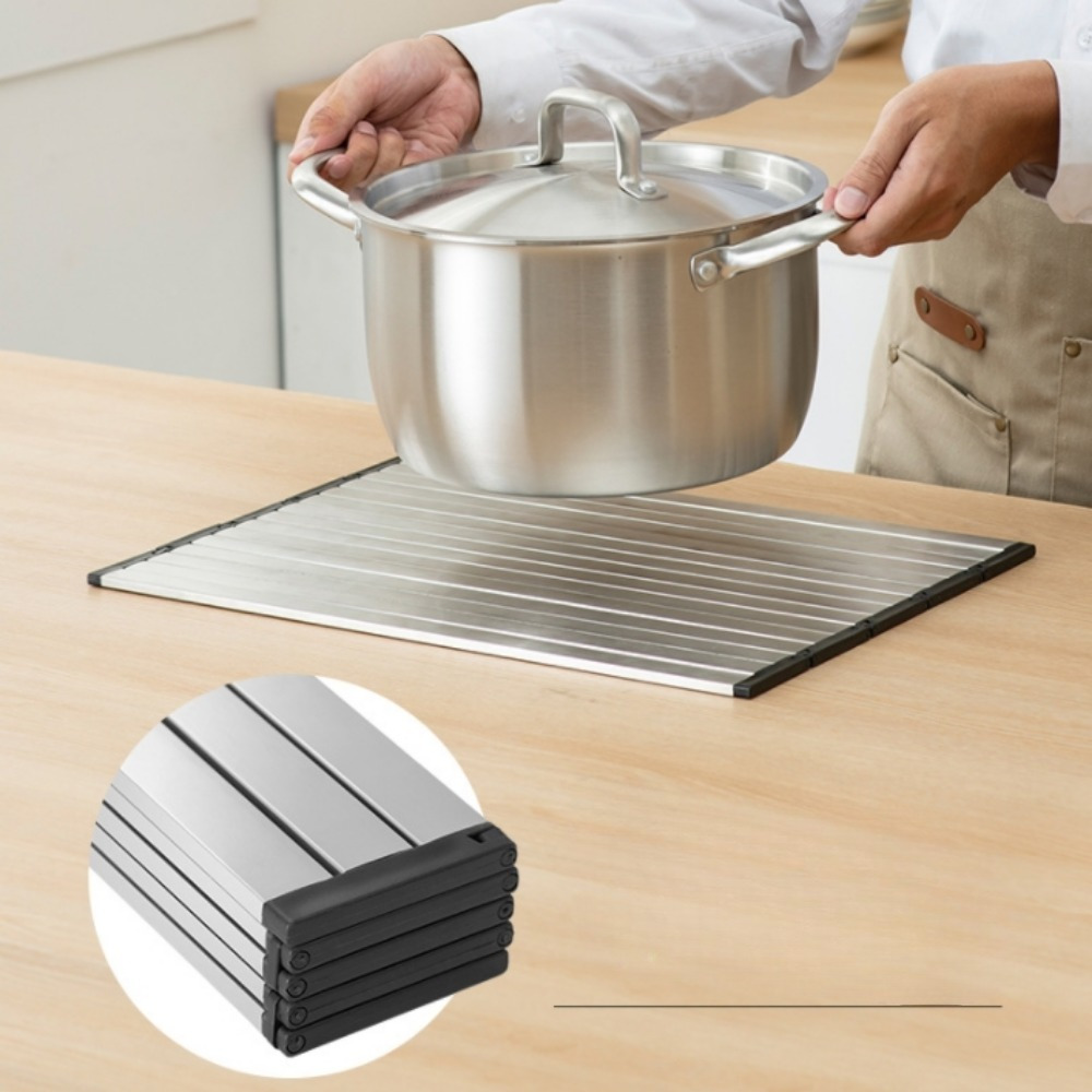 1pc foldable 304 stainless steel cutting board with drain rack   anti mold anti slip double sided for food prep defrosting ideal for kitchen use   holiday   foldable design   cutting board details 4