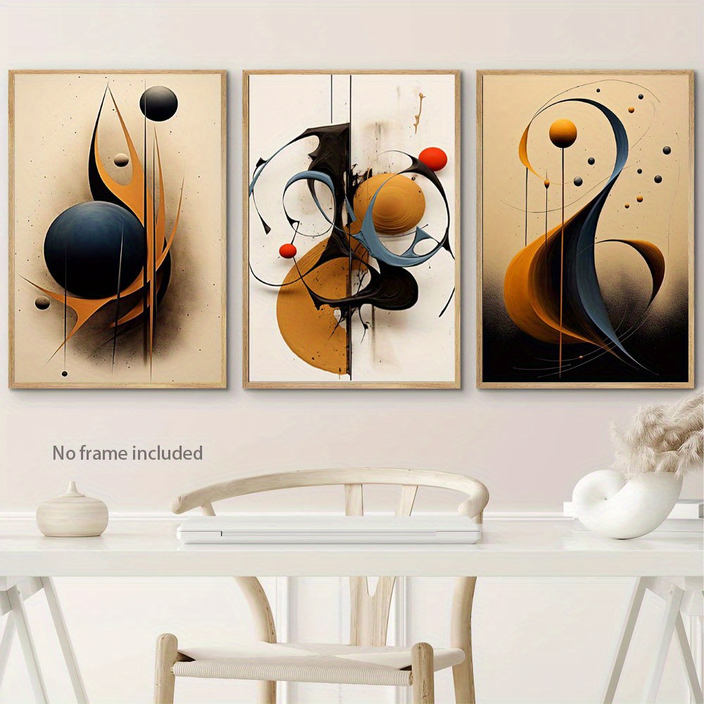 

3pcs Set Modern Minimalist Canvas Art Prints - Vibrant Oil Painting Style Wall Decor For Living Room, Bedroom, Office & More - Waterproof, Uv Resistant Posters (15.7x23.6 Inches) - Perfect Gift Idea