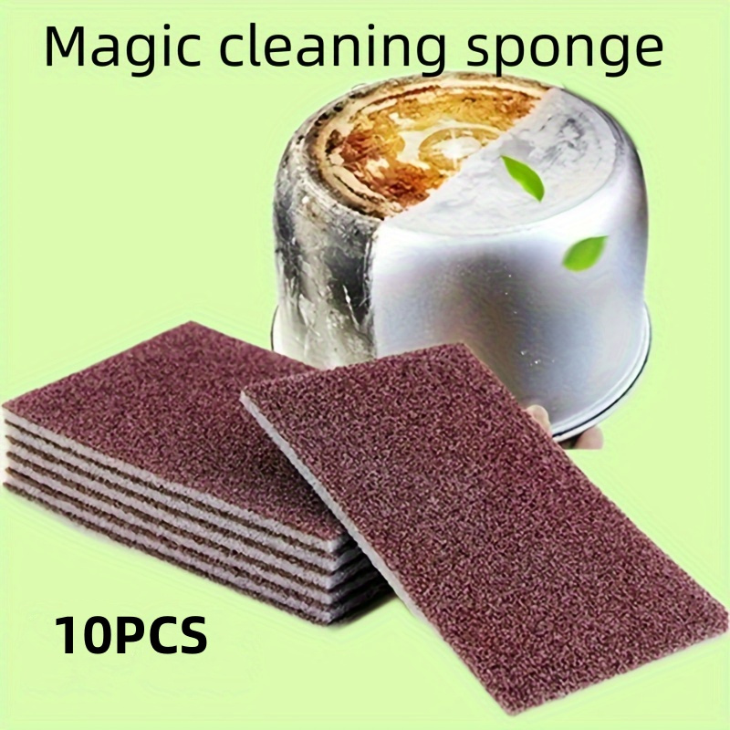 

10pcs - Powerful Pot Bottom & Rust Removal, Dishwashing Scouring Pads For Kitchen And Bathroom Cleaning