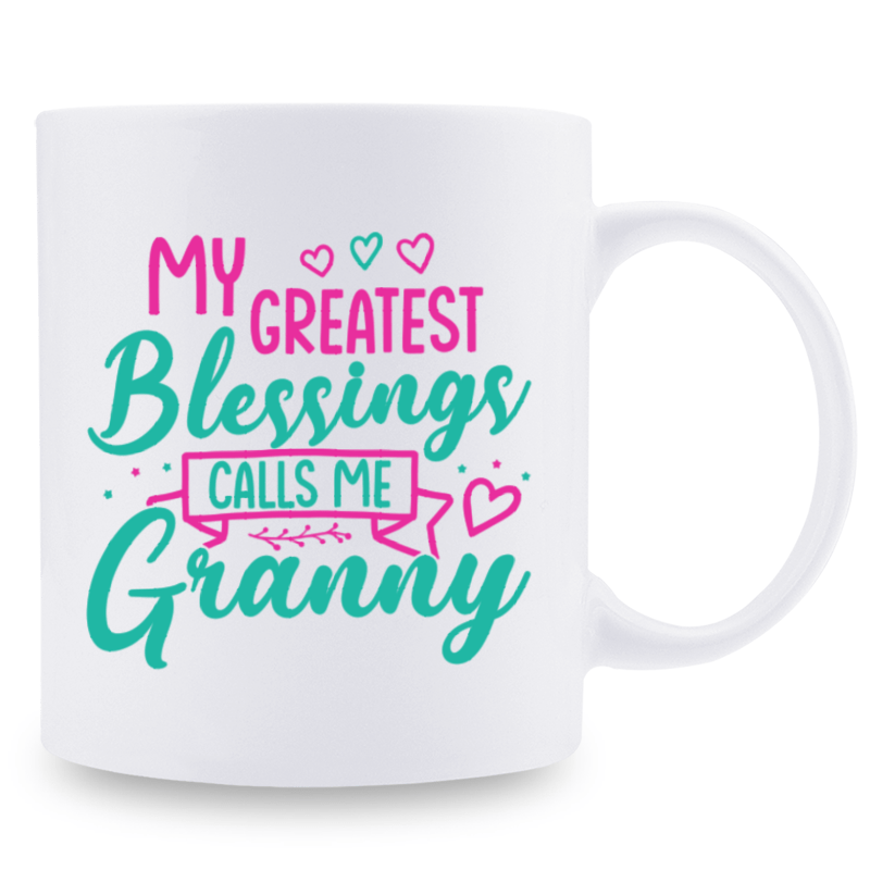 

My Greatest Blessings Call Me Grandma Mother's Day Coffee Mug - Funny Birthday Gift Idea For Mom Dad Husband Wife - 11 Oz Coffee Mug Tea Cup White