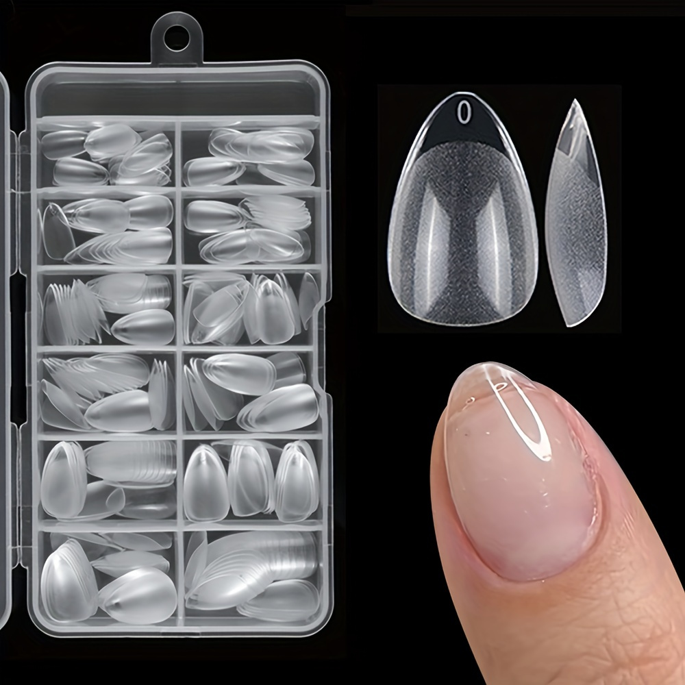 

240pcs Matte Gel Tips - Xxs Short Oval, & Square Shapes For Diy Nail Art & Extension , & Easy To Apply