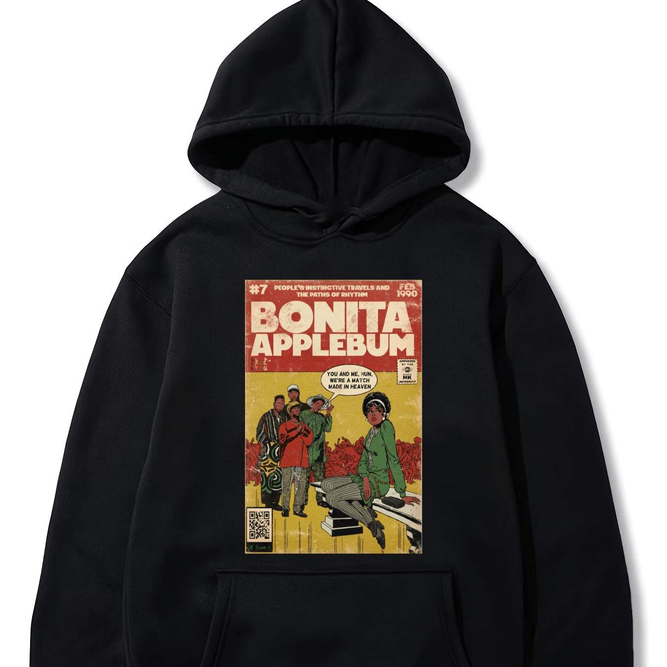 

Called Quest Men's Hooded Sweatshirt, Bonita ! Vintage Album, 80s 90s Hip Hop Rb, Tribe Sweatshirt Retro Comic Tee, Atcq Peoples , 00% Cotton Funny Graphic Hoodies Autumn Casual Hoodies