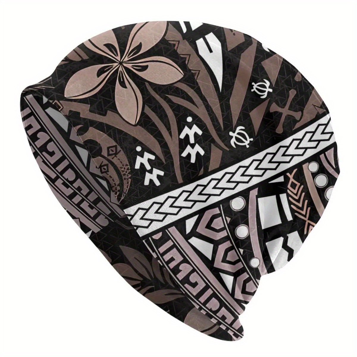 

Samoan Tribal Beanie: Men's Casual Headband With Polyester And Elastane Blend