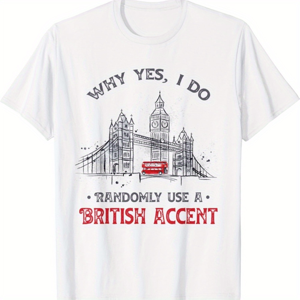 

British Accent Stylish T-shirt For Men - Perfect Summer Comfort And Versatility