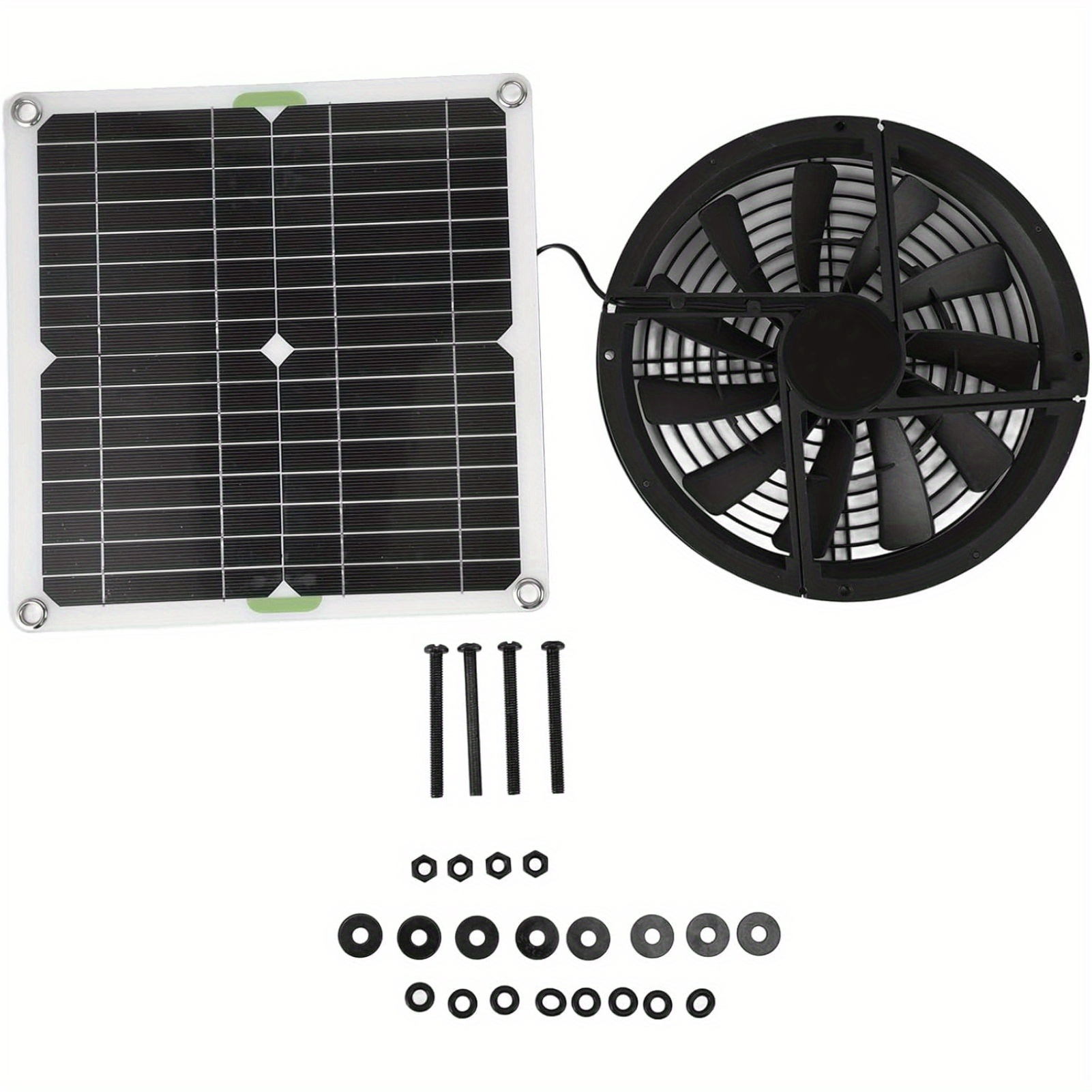 

Solar Panel Fan Kit 10 Inch, Solar Powered Exhaust Fan Portable Ventilator Fan With Protective Mesh, 12v 100w Mini Ventilator Fan For Chicken Coops Greenhouse Shed