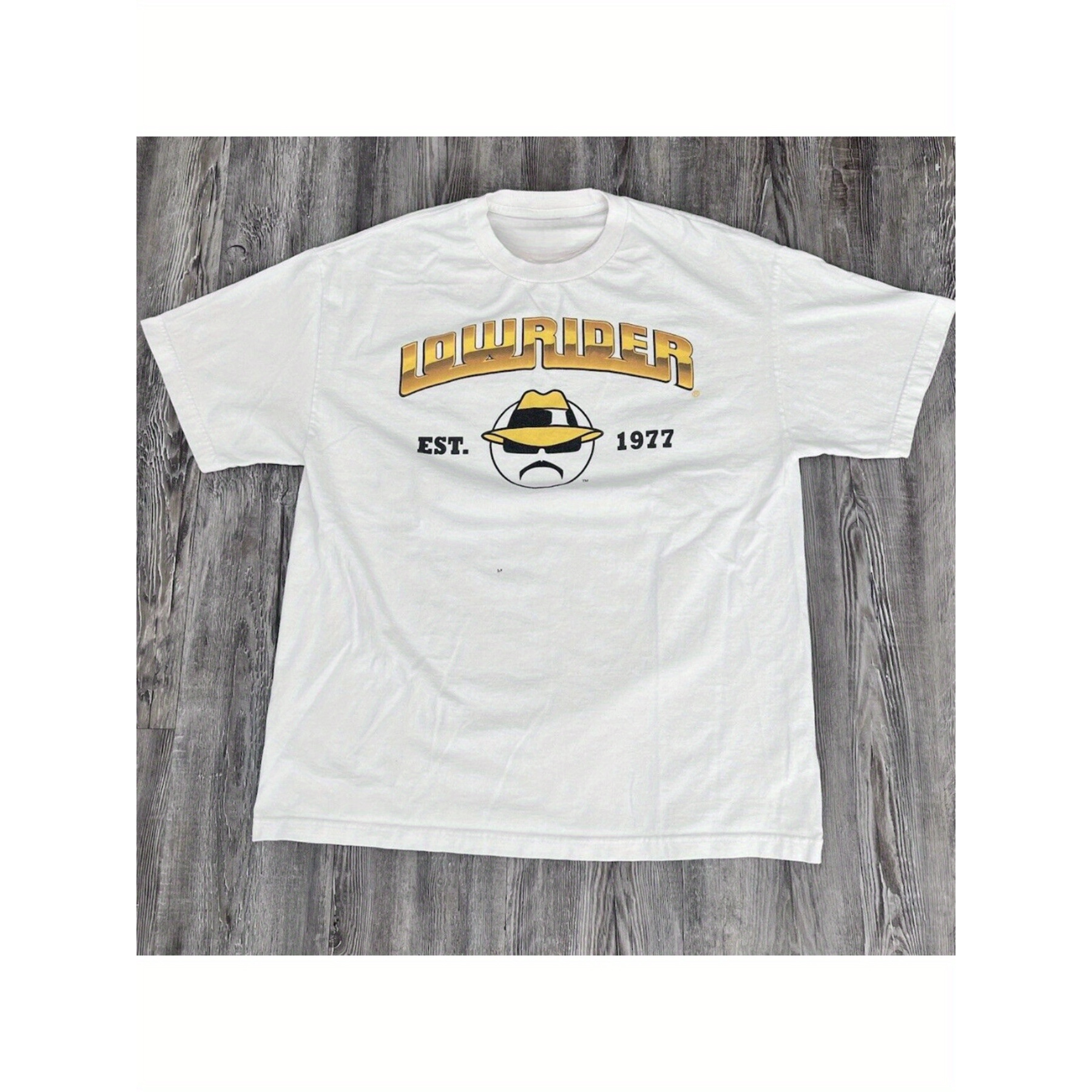 

Lowrider T-shirt White Adult Made In Usa 100% Cotton