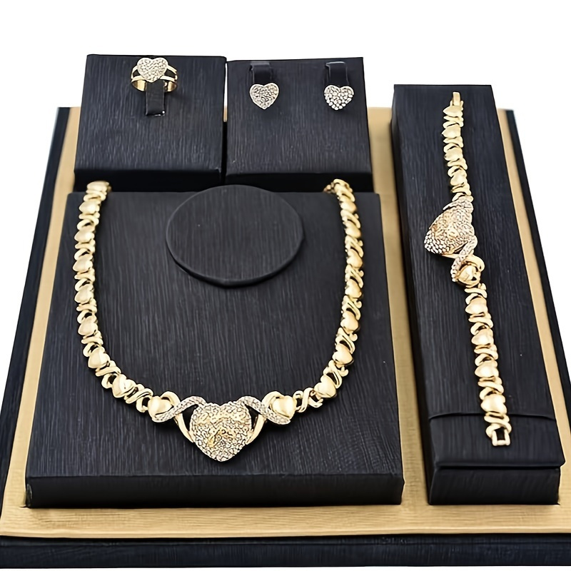 

4pcs - Jewelry Set For Women - Includes Necklace, , Bracelet & - For Weddings, Parties & Day