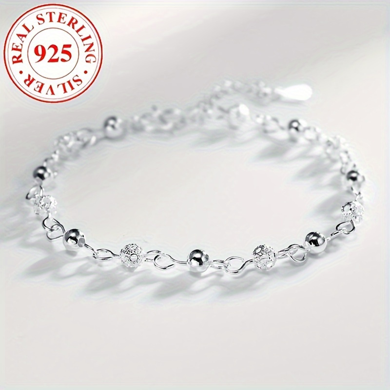 

S925 Sterling Silver Ankle Bracelet: Luxurious Holiday Gift For Women