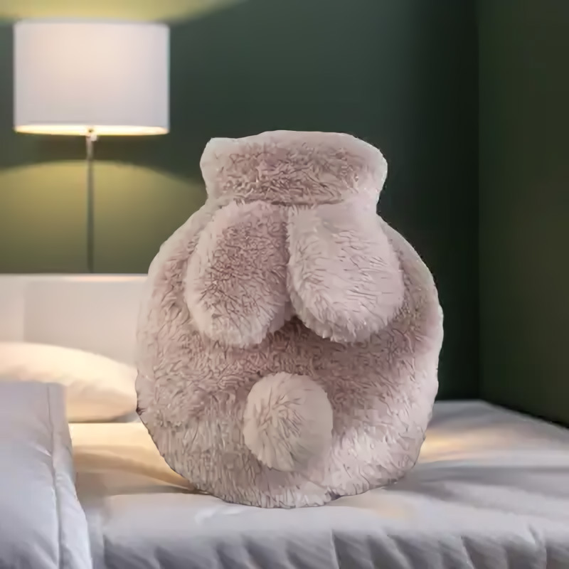 

Adorable Bunny Fleece Hot Water Bottle - Perfect For Cold Nights - 18cm/7.08in X 15cm/5.9in