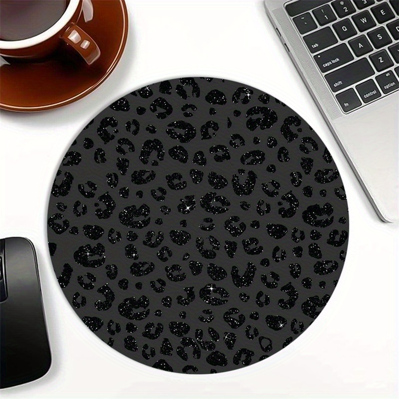 

Chic Print Round Mouse Pad - 7.87" Non-slip Rubber Base Desk Mat For Office & Home, Perfect Gift For Him/her