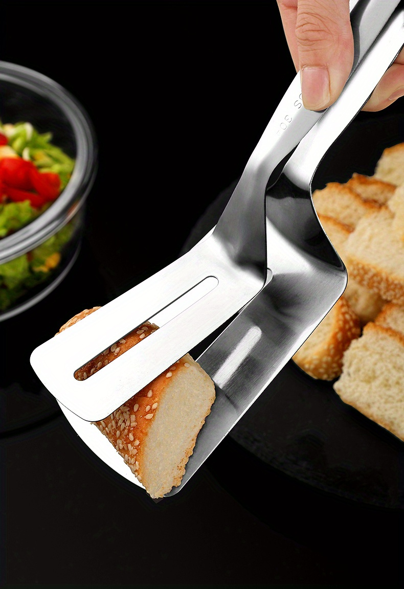 stainless steel thickened spatula set 1pc 3pcs multifunctional kitchen turner for steak fish pancakes non slip anti   flipping tool details 4