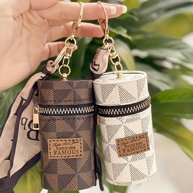 

Elegant Mini Leather Purse With Chain Strap & Keychain - Waterproof, Fashion Accessory For Women, Mini Purse