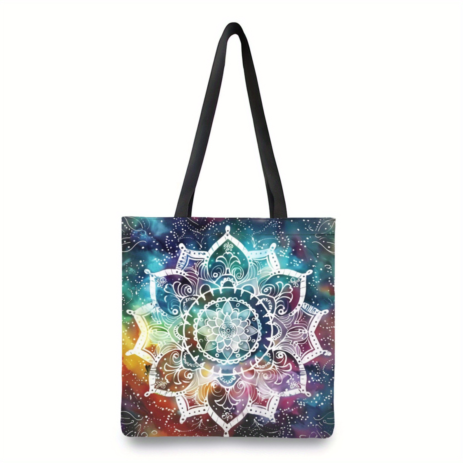 elegant vintage mandala tote bag durable lightweight Temu Portugal