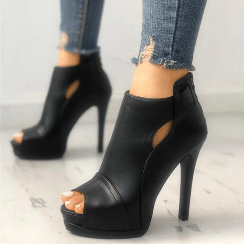 

Women's Toe High Heel Ankle Boots, -out Back Zipper Stiletto Sandals, Party & Club Shoes