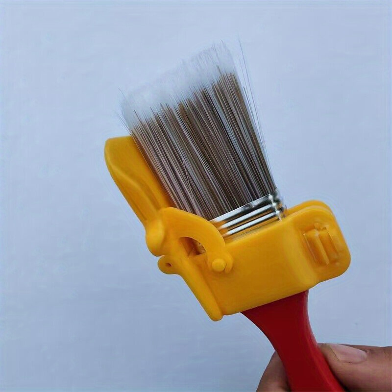 2 in 1   brush with color   guide   plastic handle multi use diy tool for frame wall window ceiling edging no electricity needed ideal for living room and bedroom details 0