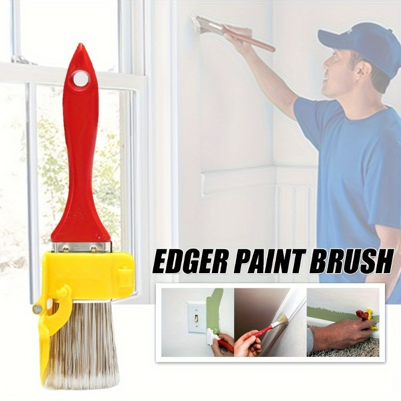 2 in 1   brush with color   guide   plastic handle multi use diy tool for frame wall window ceiling edging no electricity needed ideal for living room and bedroom details 4