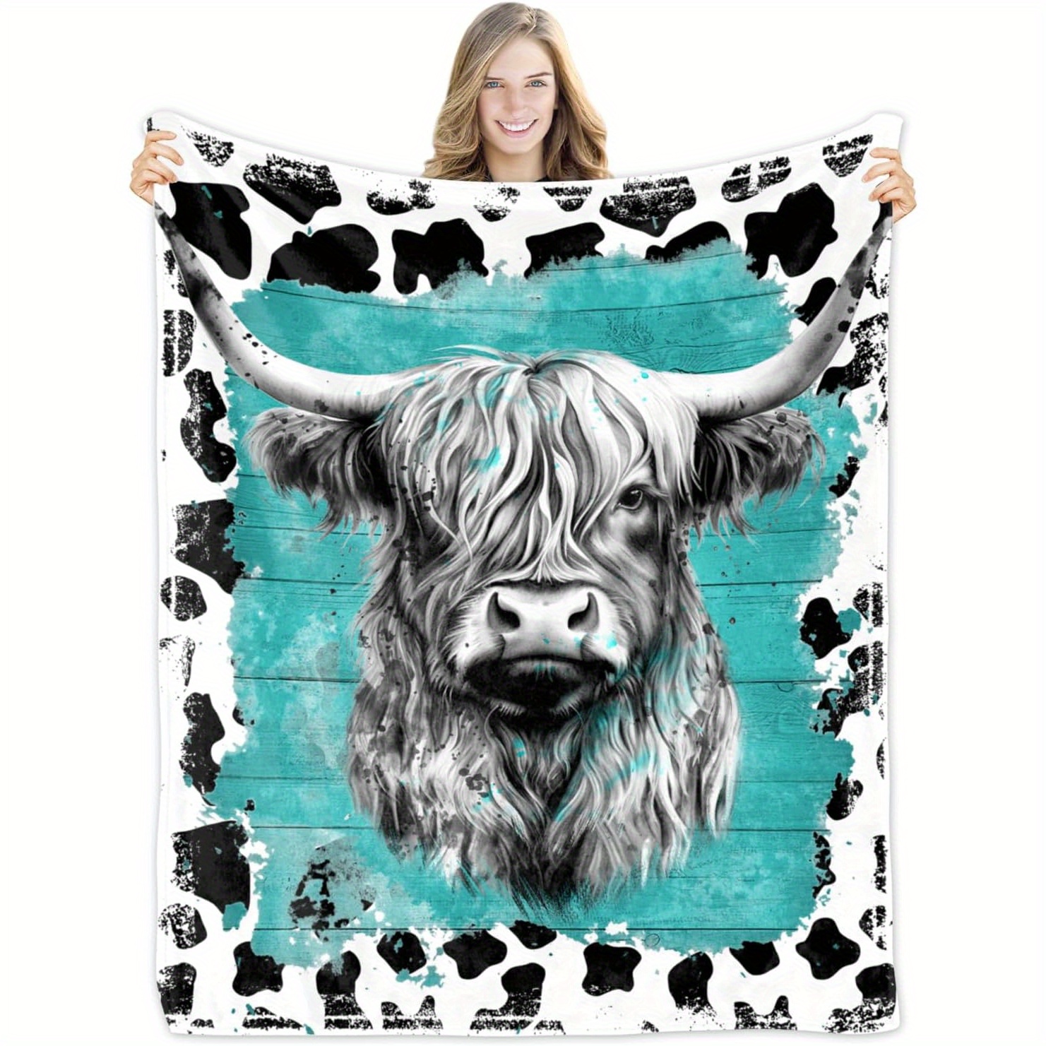 

Cow Fleece Bed Blanket - All- , , , , Sofa For Tv, , For , Yak