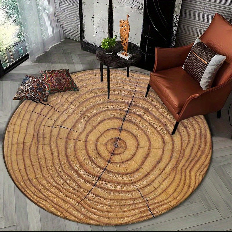 

Unique 3d Wood Round Rug - , For & Bedroom Decor