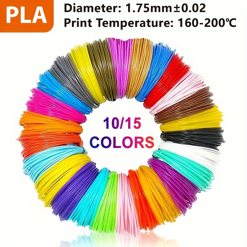 

3d Printing Pen Refill Pack - 10 Vibrant Colors, 3m Each, 1.75mm Diameter Pla Filament For 3d Doodling & Crafts