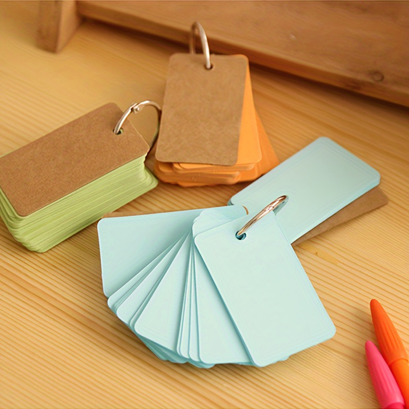 

Lot de 3, Cartes en Carton Vierges Colorées à Feuilles Mobiles: Parfaites pour de Vœux DIY, Cartes d'Index, Cartes de Notes, Mini -notes et Marque-pages - Non , Standard