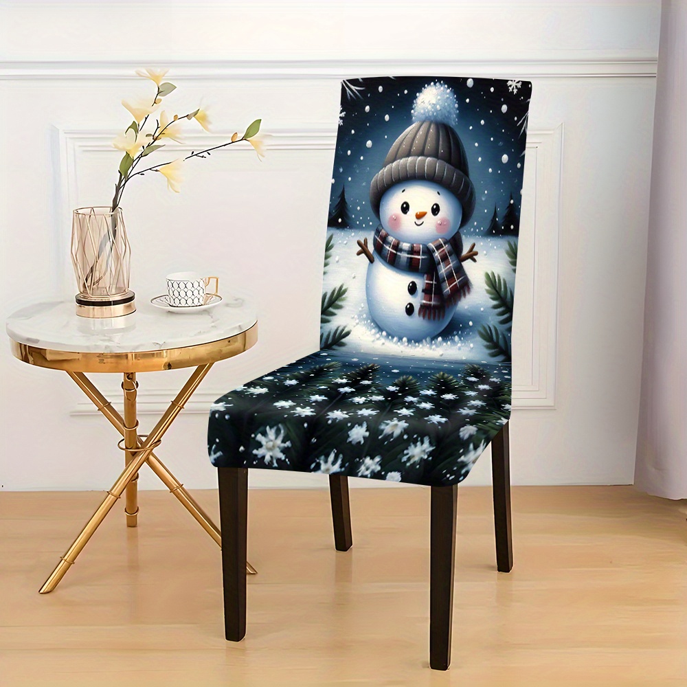 

2/4/6pcs Christmas Theme High-end Chair Covers, Modern And Fashionable Chair Covers, Universal Chair Covers With Integrated Chair Backrest, Home Use Set