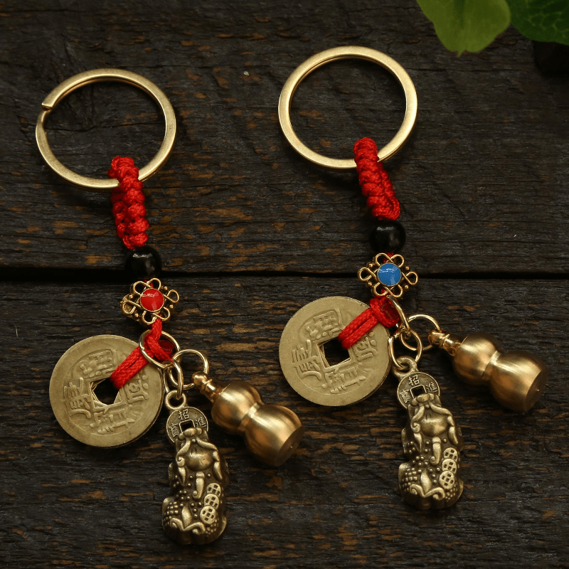 

Charm Keychain With Red Rope - Vintage Style, For , - Car Key & Bag Accessory