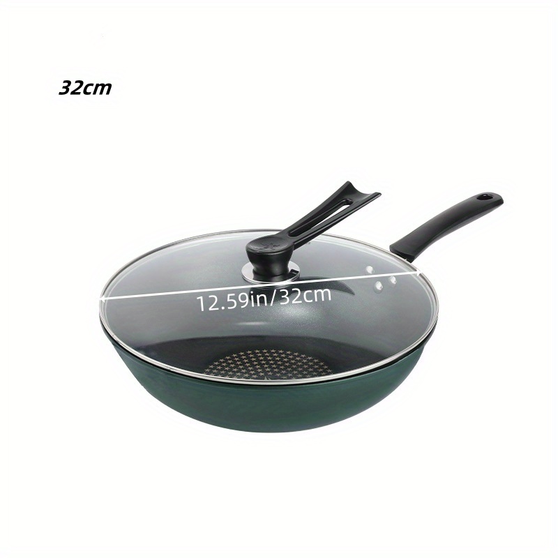 1pc non stick wok micro oil smoke household non stick wok gas stove special pan details 3