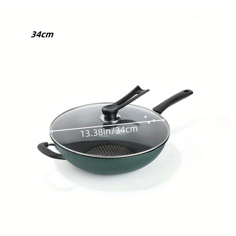 1pc non stick wok micro oil smoke household non stick wok gas stove special pan details 4