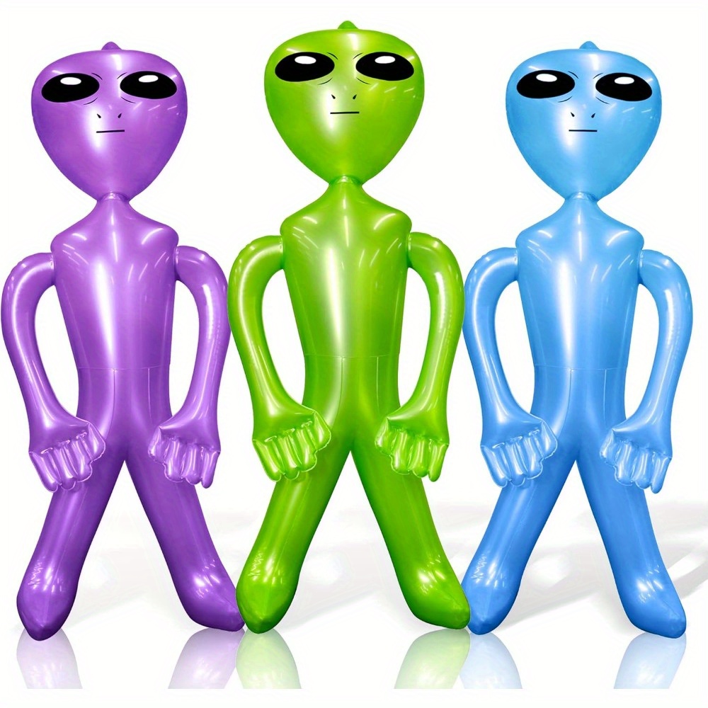 

3pcs, Inflatable Alien Party Decoration Small Alien Props Inflate Novelty Alien Decoration Alien Theme Party Supplies