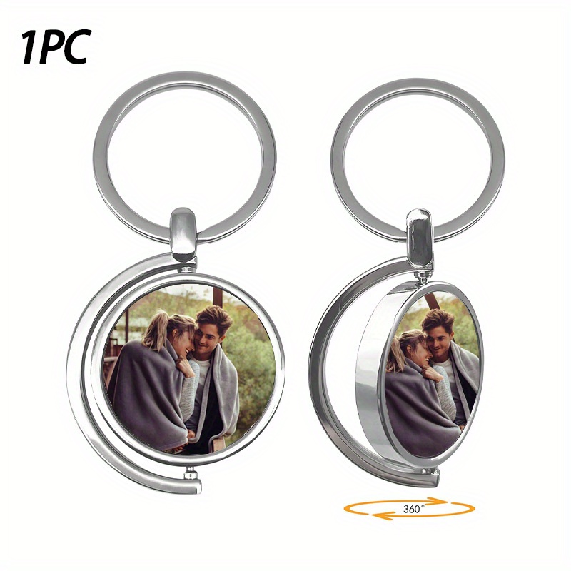 

[customer ] Custom Photo Keychain For Men - Double-sided, Rotatable Stainless - Perfect Gift For Family & On Valentine's Day Or Christmas