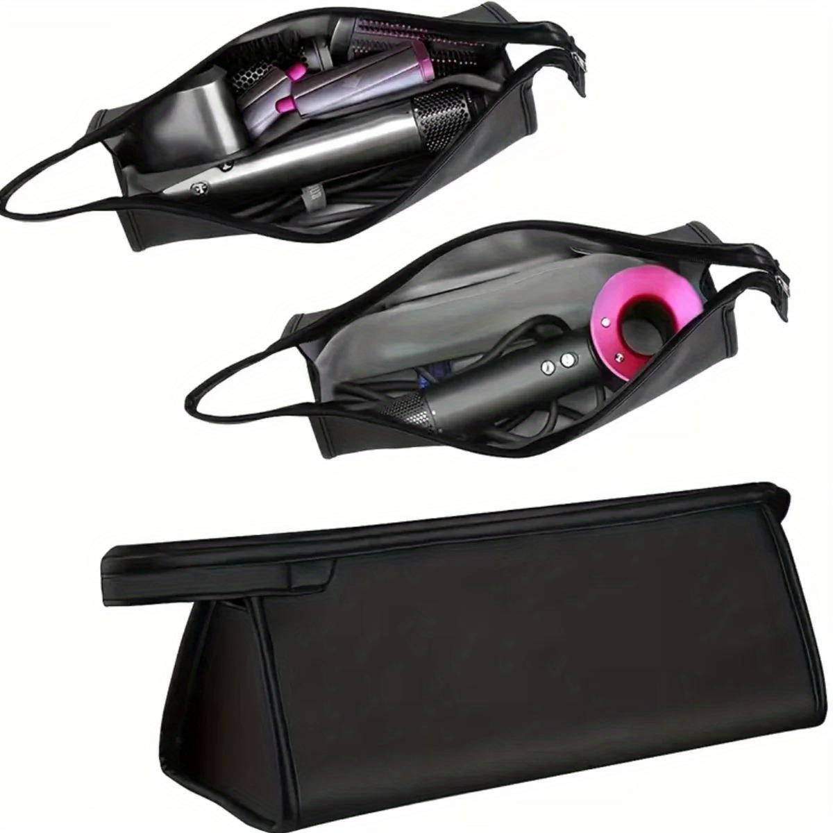 

Waterproof Portable Travel Hair Dryer Organizer Bag For Dyson, Curling Iron - Pu Material, , 1pc