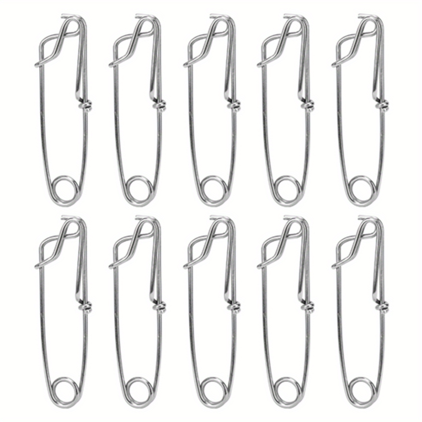 

Set Of 10 Improved Stainless Steel Snap Clips For Longline Fishing, Measuring 2.6x100mm. Clips Are For Easy Attachment And Removal, Making Ideal For Longline Fishing, , And Shrimping.