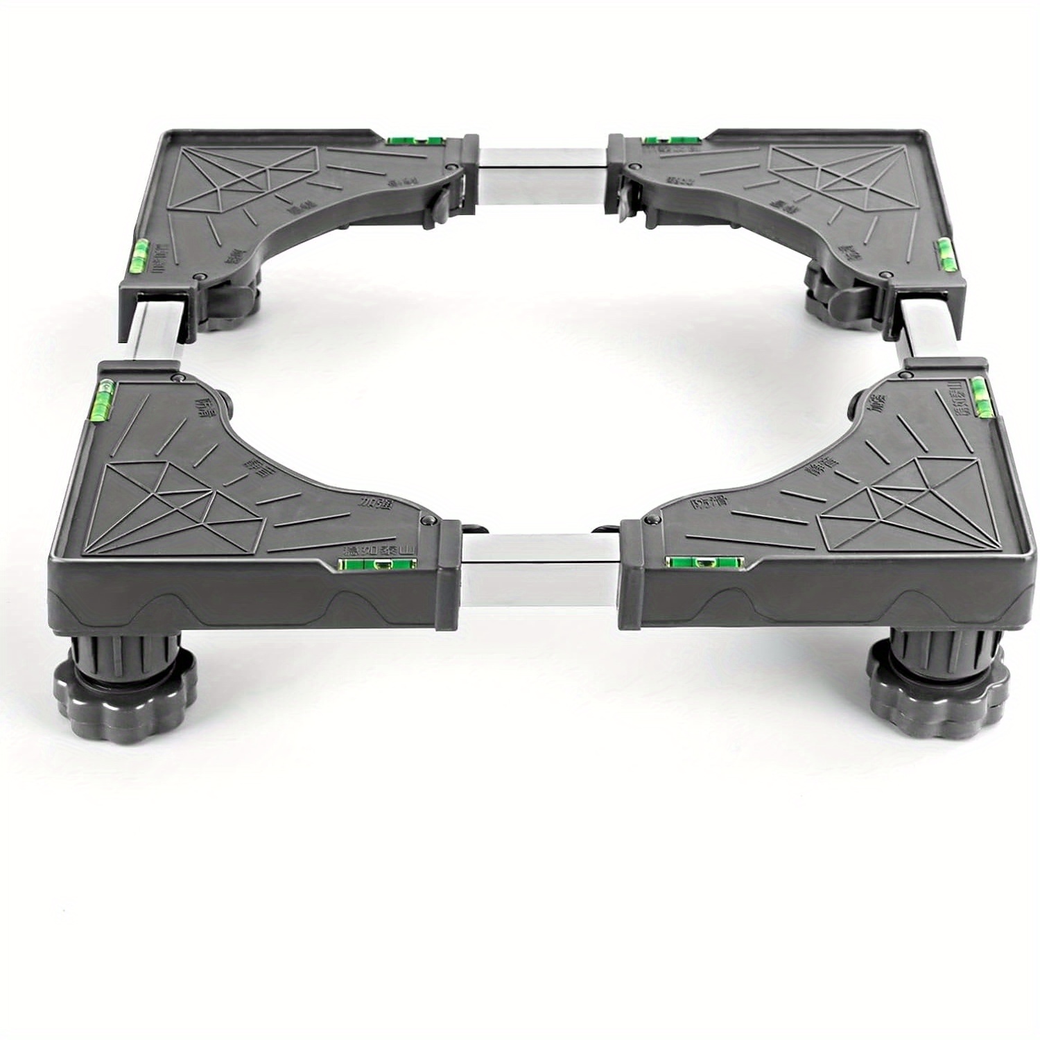 Adjustable Washing Machine Base With 4 Feet, Max 500kg Capacity, Adjustable Width 44-70cm, Height 10-13cm, Non-slip Shock Absorption Function