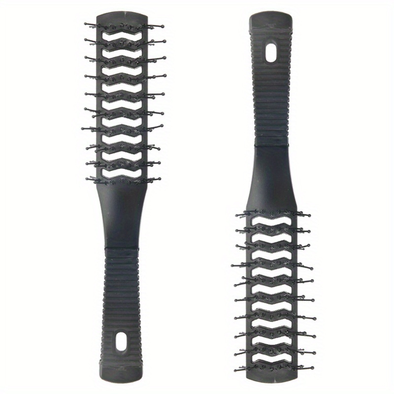 

1pc Ergonomic Anti-static Hair Styling Comb - Sleek Black With Textured Grip, Abs Plastic, Ideal For Smooth Oil Head & , Suitable For All Hair Types