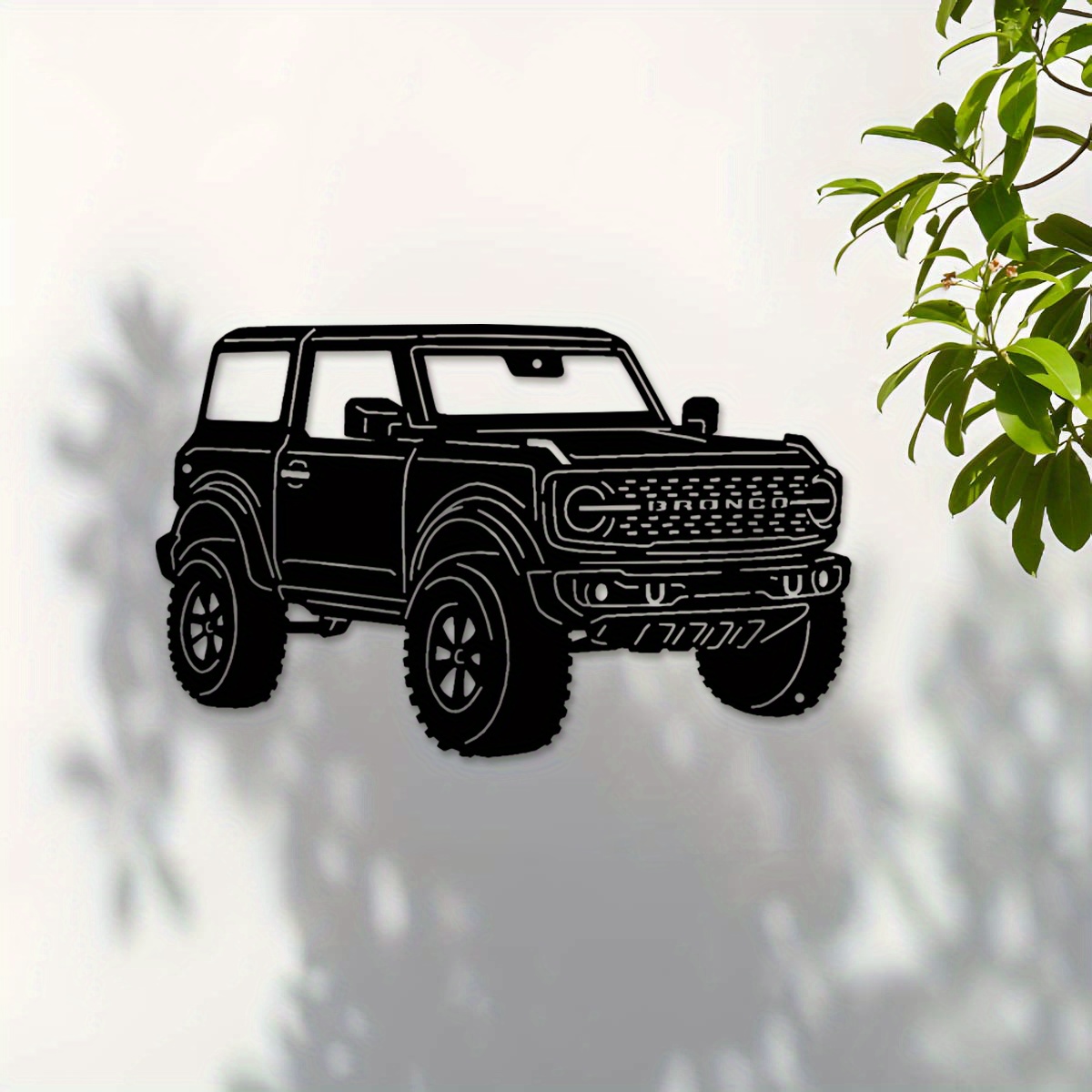 

1pc Art Deco Style Metal Ford Car Wall Sculpture, Indoor Outdoor Iron Wall Decor For Living Room, Patio, Balcony, Home Garden Fence Mural Decoration - 11.81