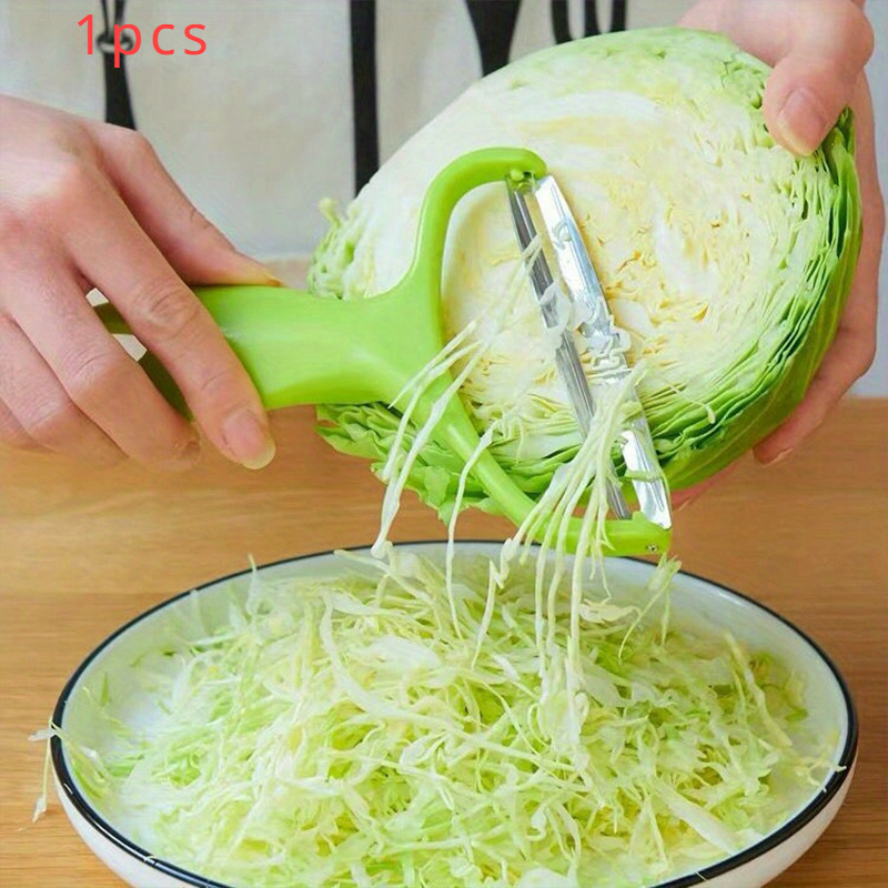 TEMU Large Manual Cabbage & - Wide Mouth Vegetable Cutter For Purple Cabbage And Lettuce, Food-safe Plastic