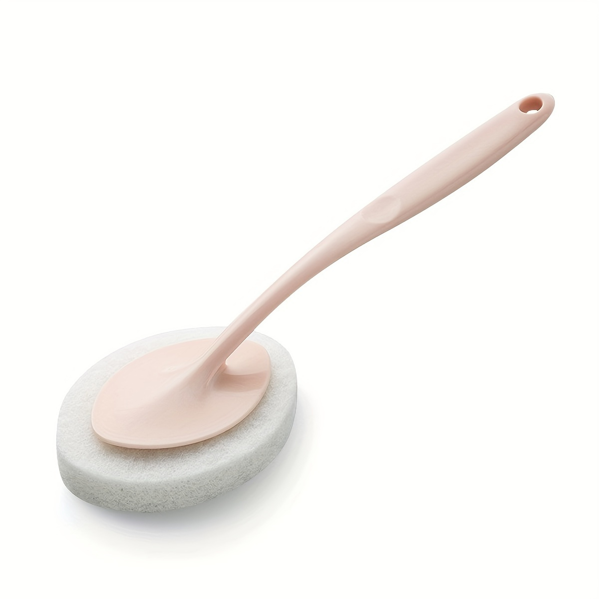 TEMU 1 Bathroom Long Handle Sponge Brush, Wall Cleaning Brush, Bathtub Sponge Brush, Floor Tile Brush, Sponge Scrub Pad, Sink Brush For Cleaning
