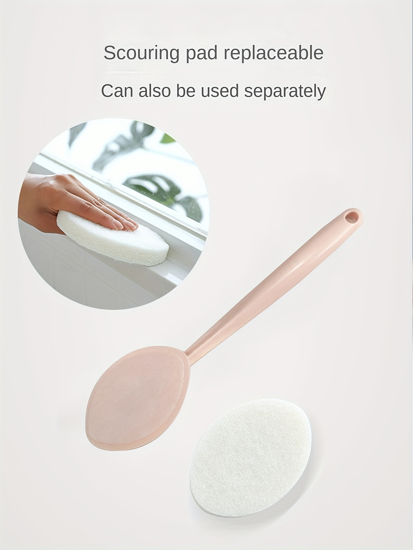 one bathroom long handle sponge brush wall cleaning brush bathtub sponge brush floor tile brush sponge scrub pad sink brush for cleaning bathroom toilet sink details 2