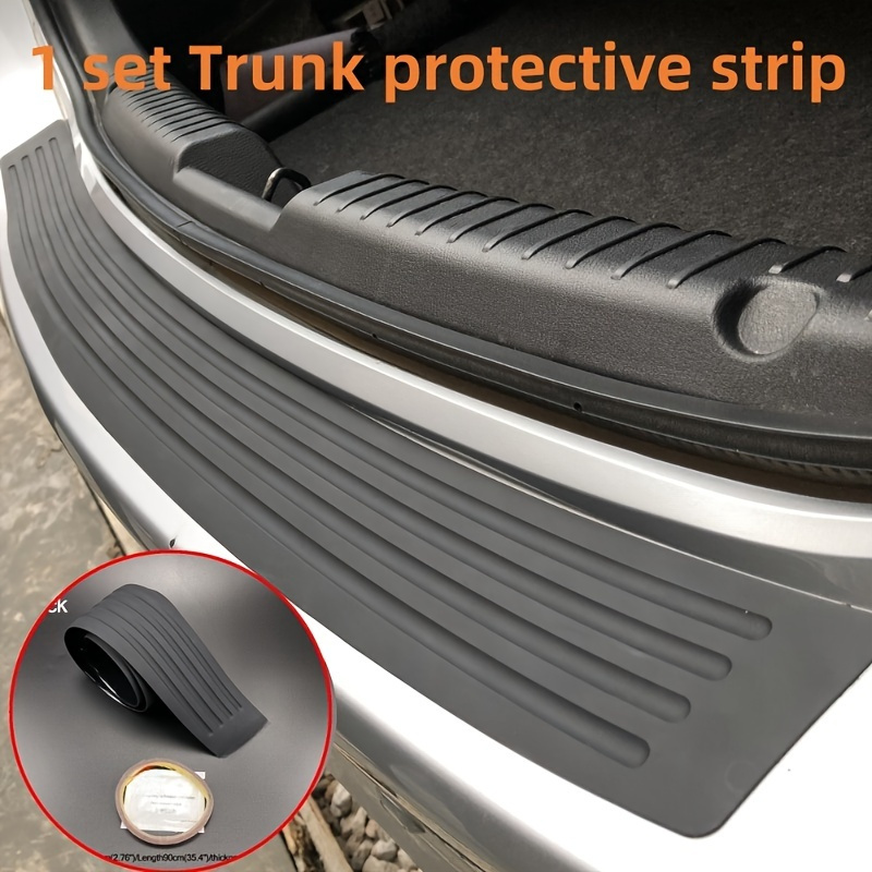 

1 Set, High Quality Rear Trunk Protective Strip, Bumper, And Friction Resistant Rubber Strip, Decorative Strip, Door , Plate