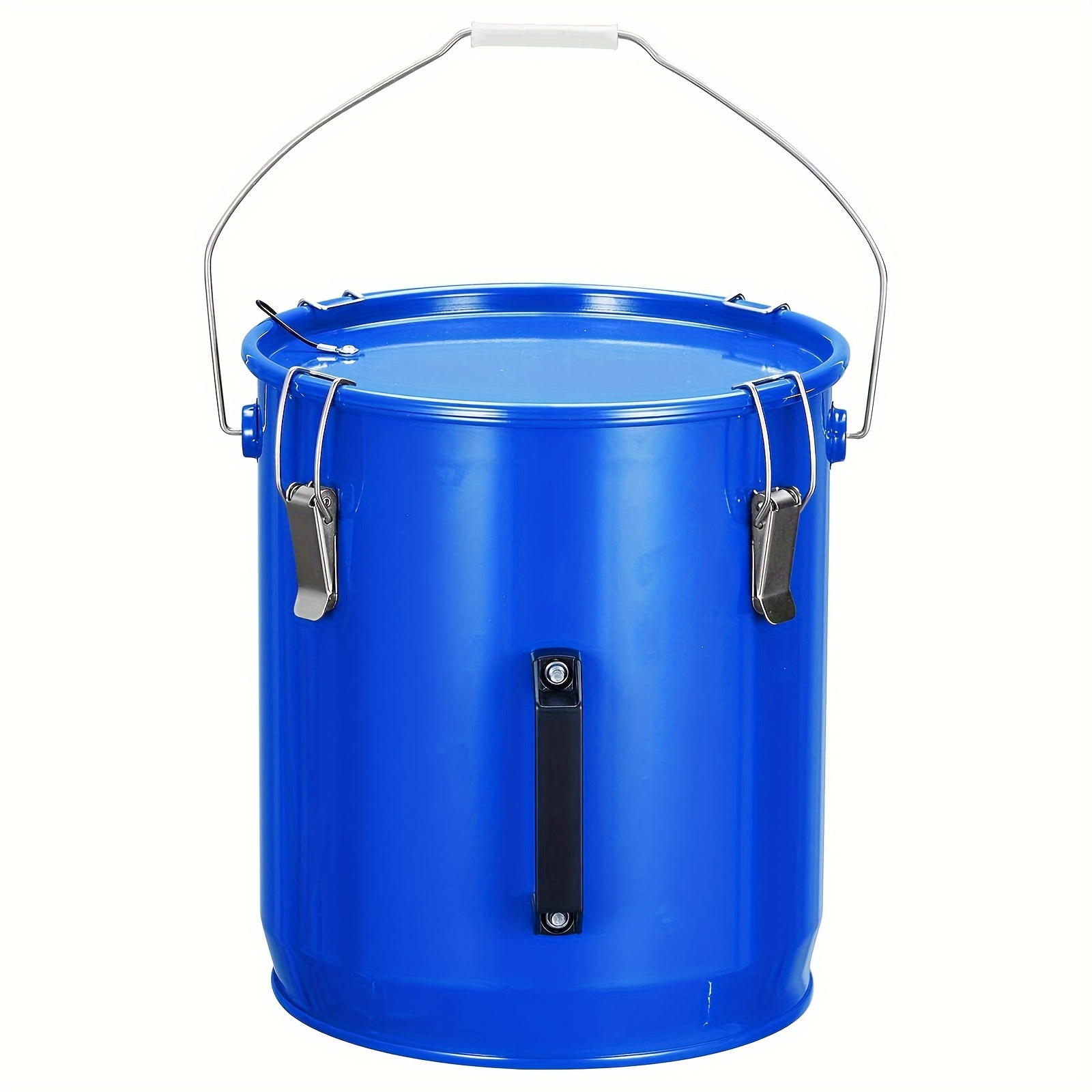 

6 Gal Fryer Grease Bucket, Oil Disposal Caddy, Steel Fryer Oil Transport Container With Rust-proof Coating, Grease Can With Lid & Lock Clips & Filter Bag For Cooking Oil Filtering