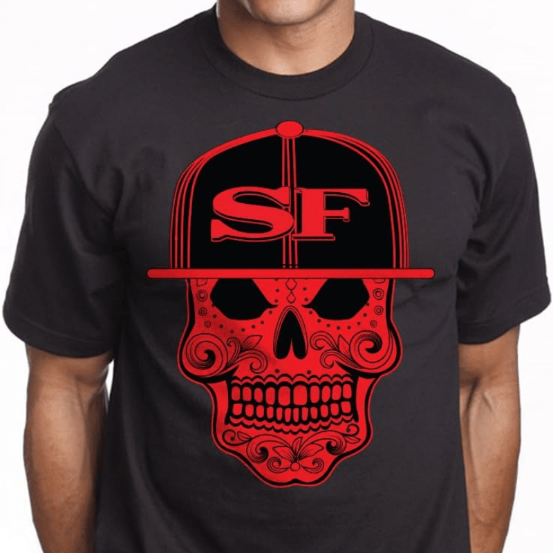 

Sf Red Skull Tee San Mexican Art