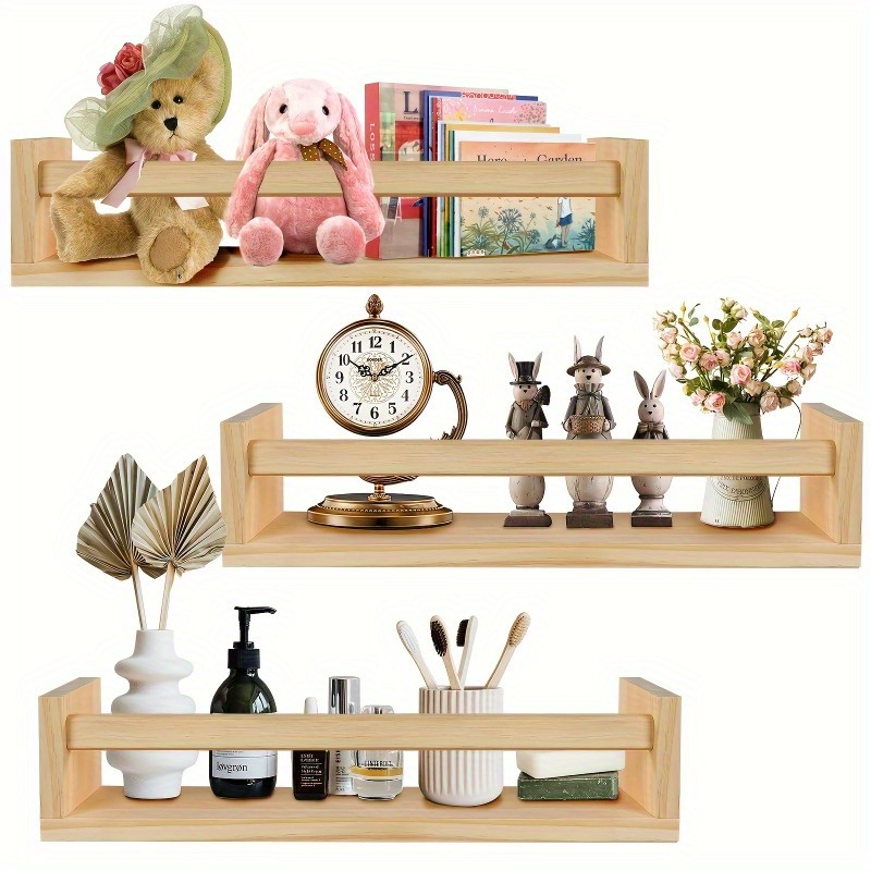 

Wood Floating - Organizer For Types, 1pc Floating For Decor, Floating Shelves