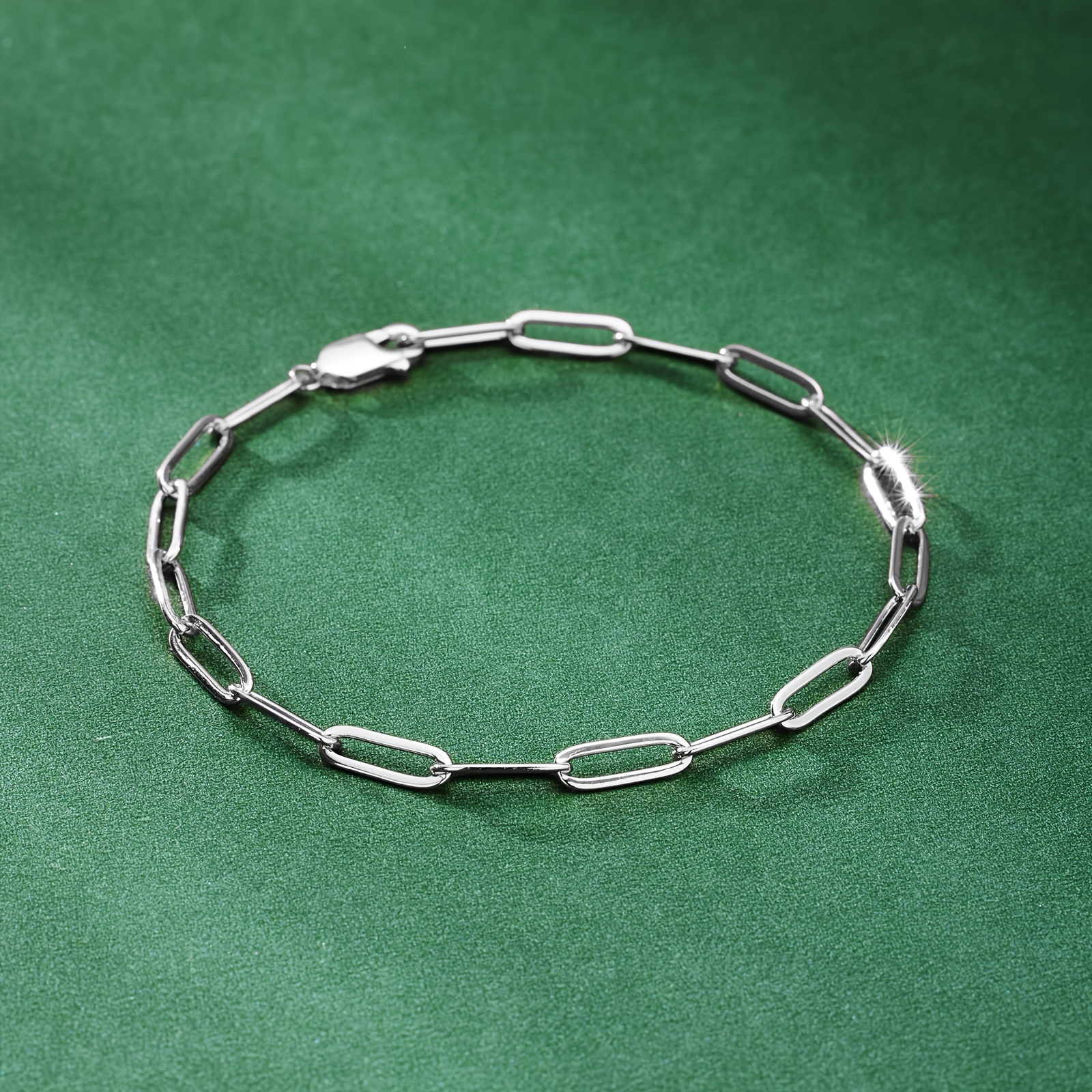 

Sterling Silver 925 Minimalist Chain Bracelet, Ethnic & , Lightweight 3.6g, Elegant Jewelry