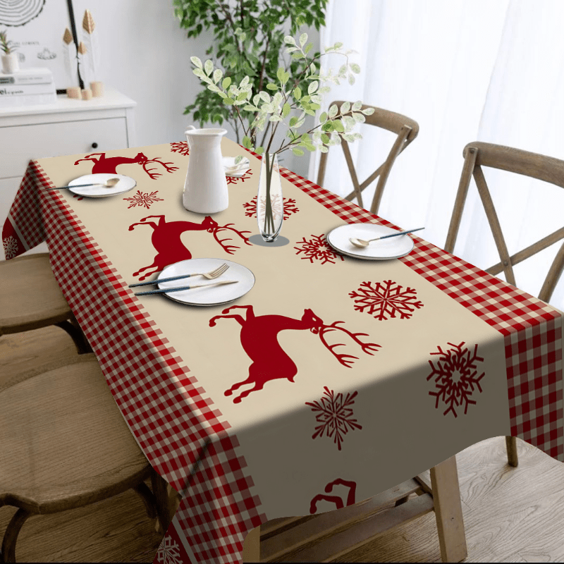 

1pc Christmas Tablecloth & - - , For & Decor