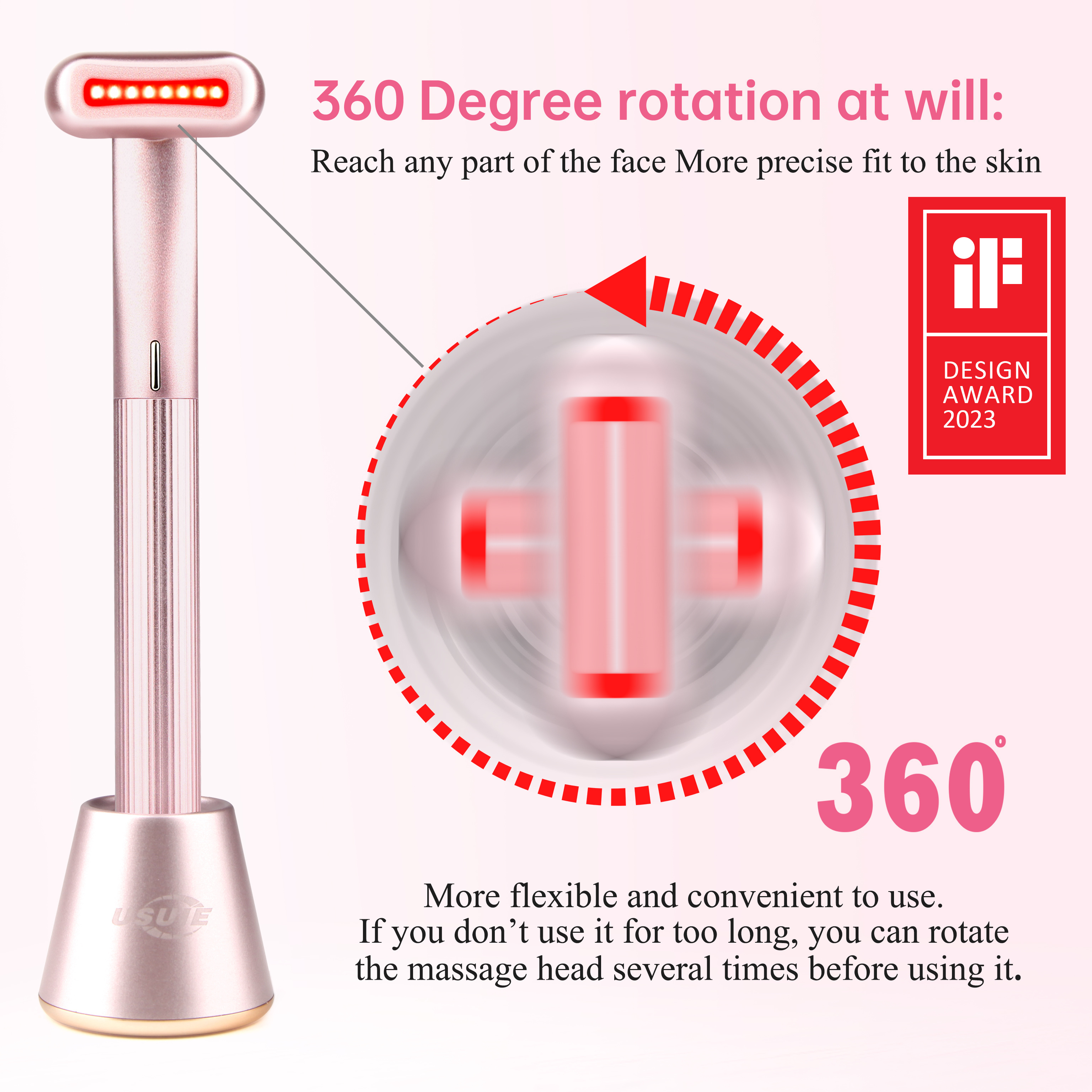 Red Light Therapy Beauty Device in Use