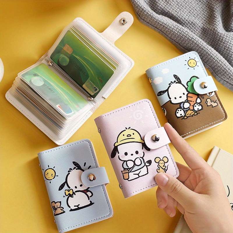 

Sanrio Pochacco Dog Women' - Spacious Multi-card Holder With Snap Closure, Fashionable Coin Purse & Business Card Organizer