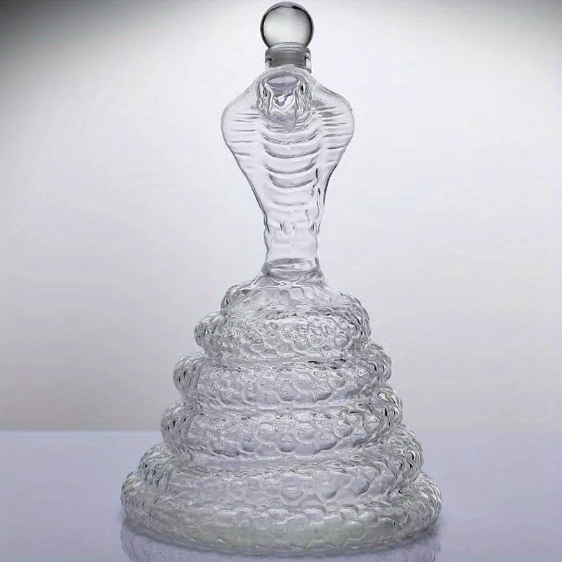 Image of 1pc 1000ml/33.8oz Zodiac Shaped Glass Clear Liquor Whiskey Liquor Bottle High Borosilicate Glass Liquor Bottle Wine Bottle Sealing Aerator