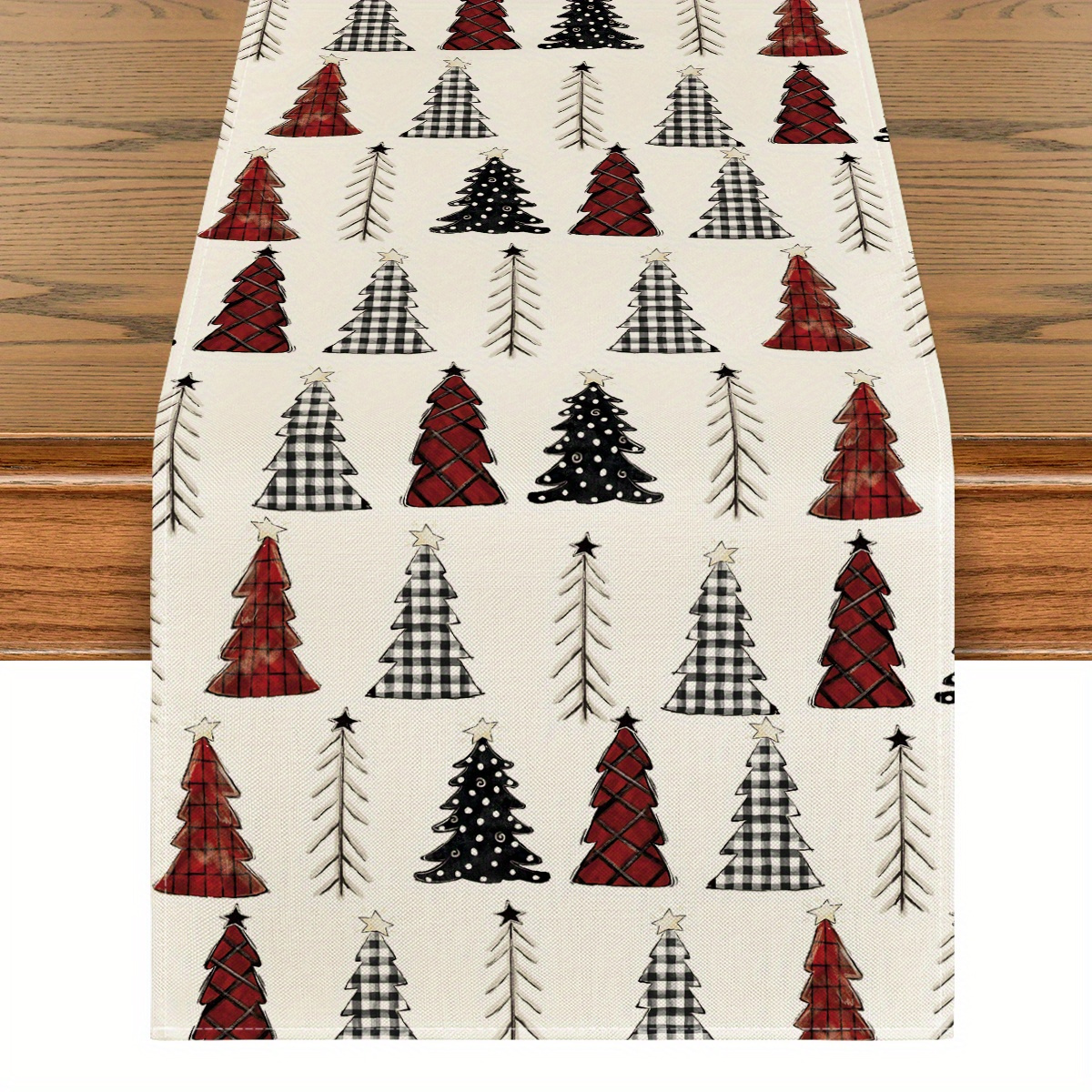 

1 Set, Sm:e Tree Christmas Table Runner, 13 X 72 Inch And Placemat 12 X 18 Inch Set Of 4, Seasonal Winter Kitchen Dining Table Room Funky Home Decoration For Home Funky Home Decor