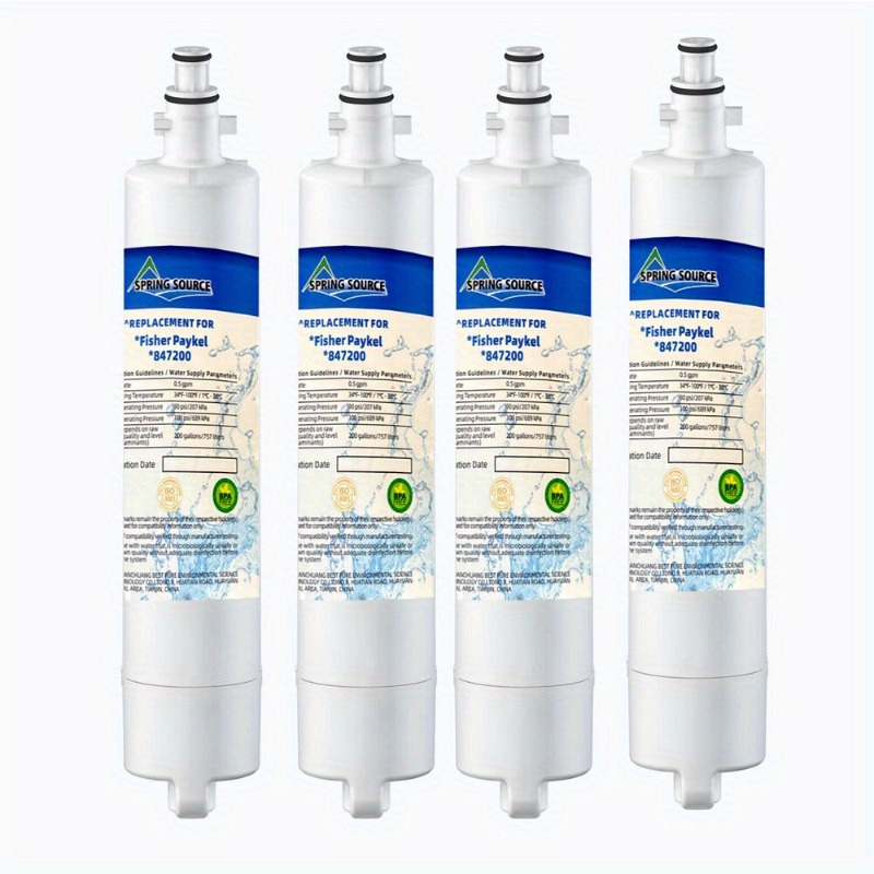 TEMU 4 For Fisher 847200 Fridge Water Filter Starts Starting Rf610 Rf522